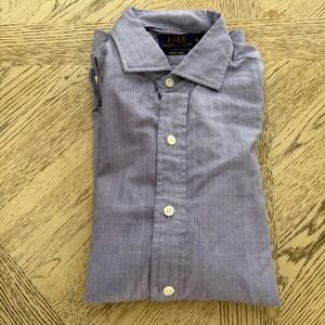 Polo Ralph Lauren Mens‎ Small Luxury Twill Checkered Button Down Shirt